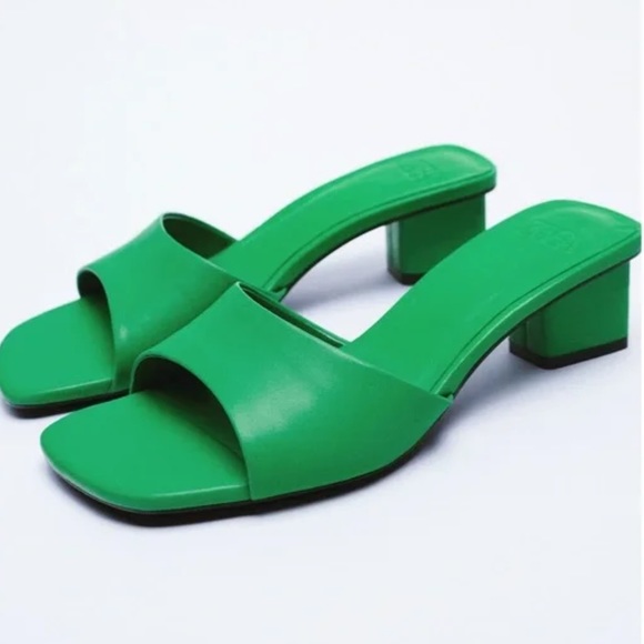 Zara Shoes - Short Green Zara Heels